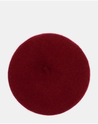 Morgan & Taylor - Lisa Wool Beret in Burgundy Red