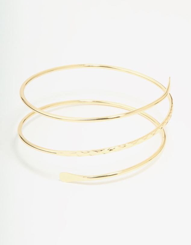 Lovisa - Gold Plated Textured Wrap Arm Cuff