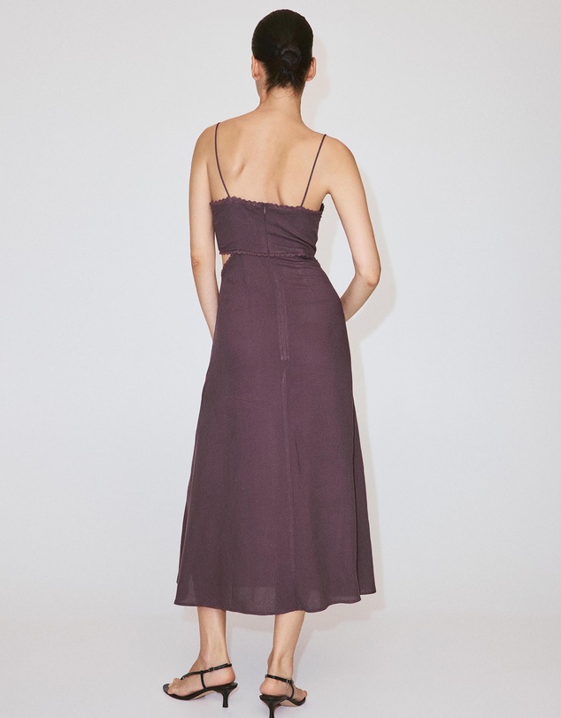 M.N.G - Beaded Embroidered Cut-Out Dress