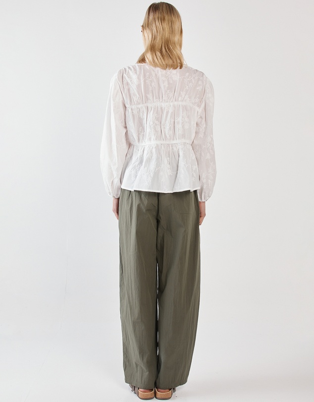 Sass - Lois Embroidered Piped Blouse