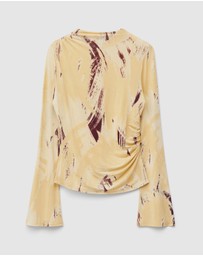 & Other Stories - Flare-Sleeve Mock-Neck Top