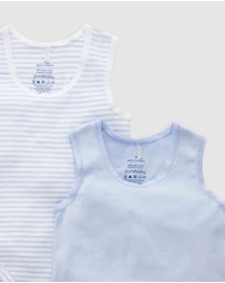 Purebaby - Rib Bodysuit 2 pack-Babies