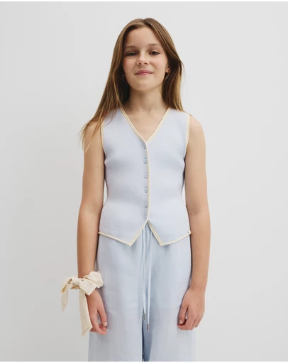 Country Road - Teen Sleeveless Button Through Knit
