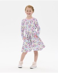 Rock Your Kid - Unicorn Pony Long Sleeve Polly Dress