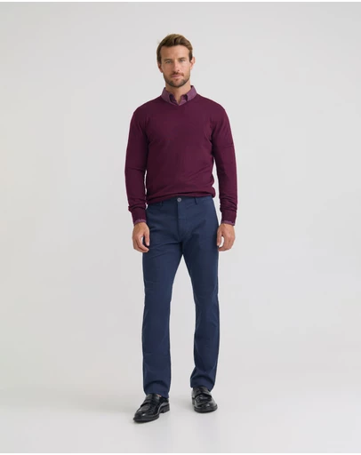 Oxford - Basic V-Neck Pure Wool Pullover