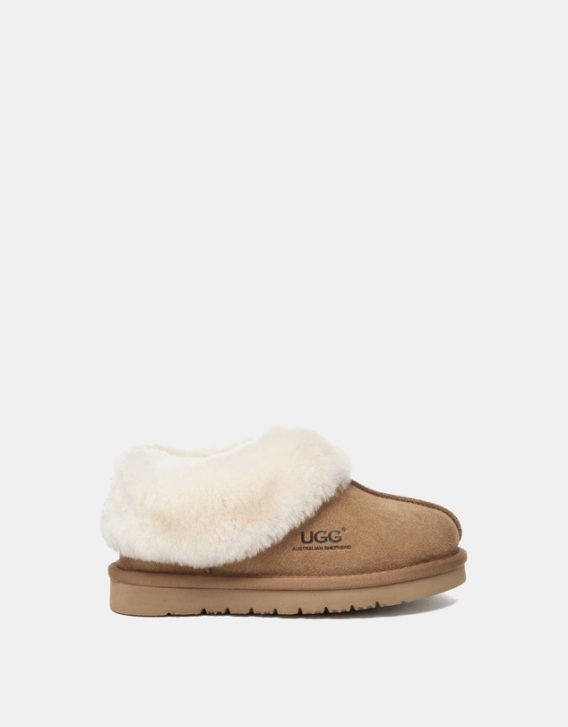 EVERAU - Australian Shepherd Ugg Kids Homey Slipper Cow Suede Upper House Shoes