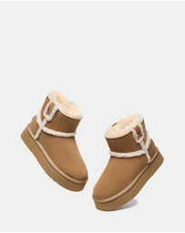 EVERAU - EverAU Ugg Schunck Platform Cow Suede Upper UGG Boots