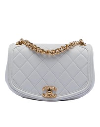 Pre-Loved by Azura Reborn - Pre-Loved Small Quilted Calfskin Underline Saddle Flap