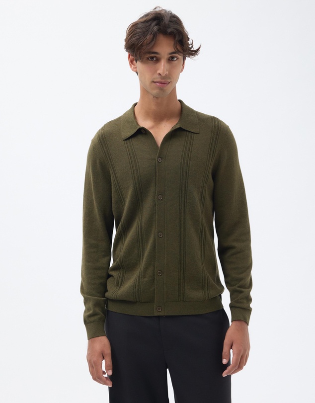 AERE - Silk Blend Textured Knit Shirt