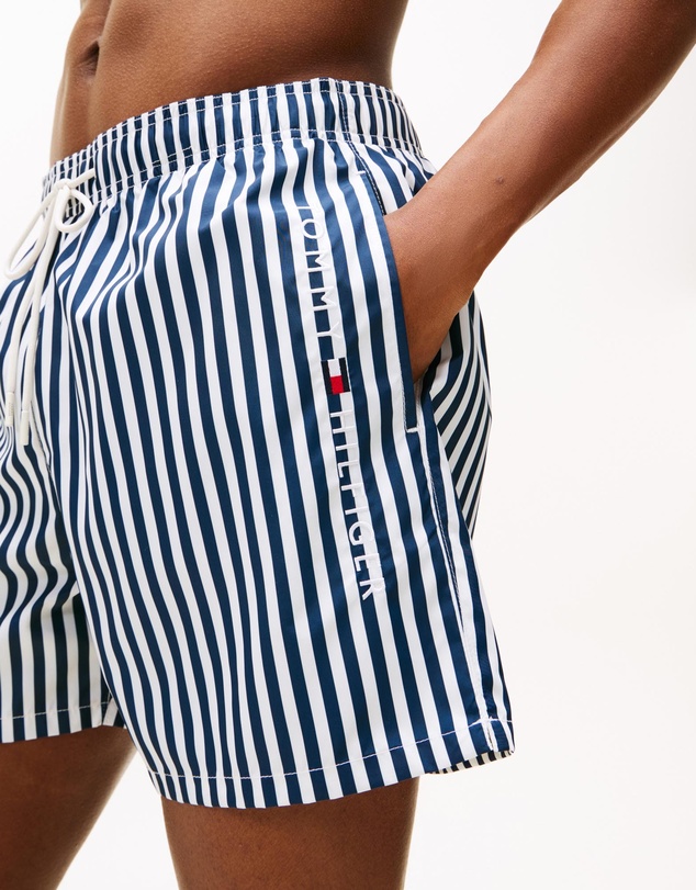 Tommy Hilfiger - Medium Drawstring Print Swim Shorts