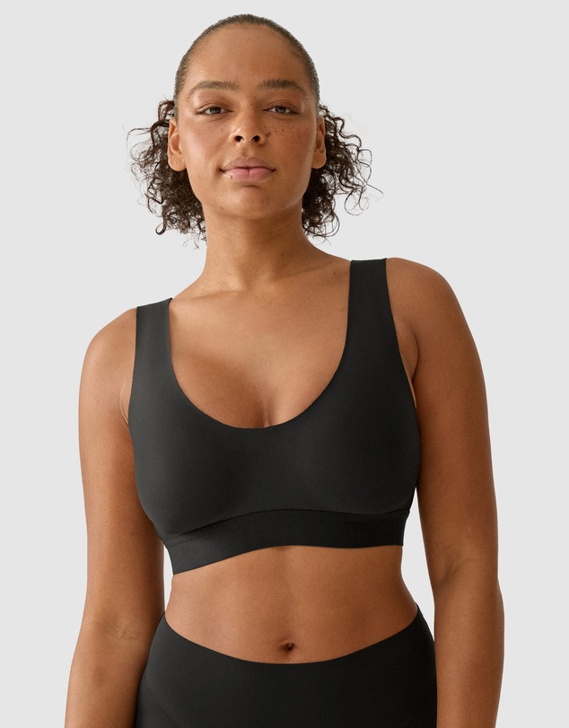Naturana - Back & Side Smoothing Wirefree Crop Top Bra
