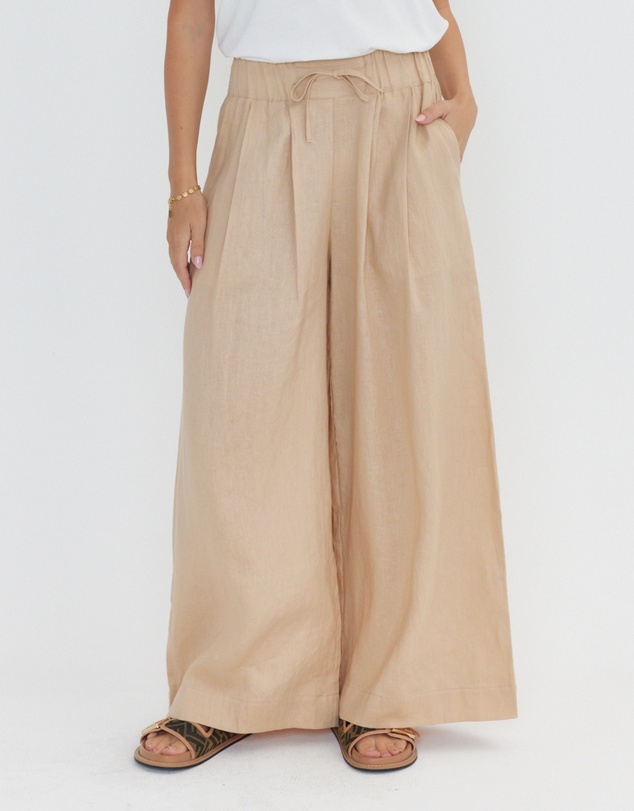 ALEXANDRA - Teri Pants Beige