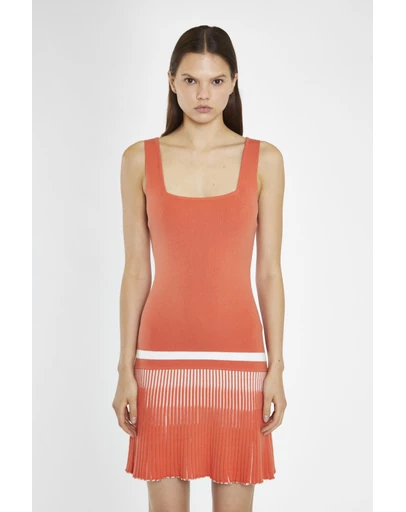Glamorous - Square Neck Knitted Tennis Dress