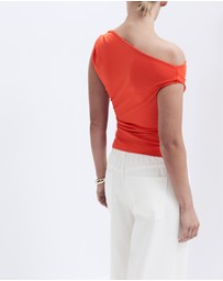 UNISON - Draped Off Shoulder Top