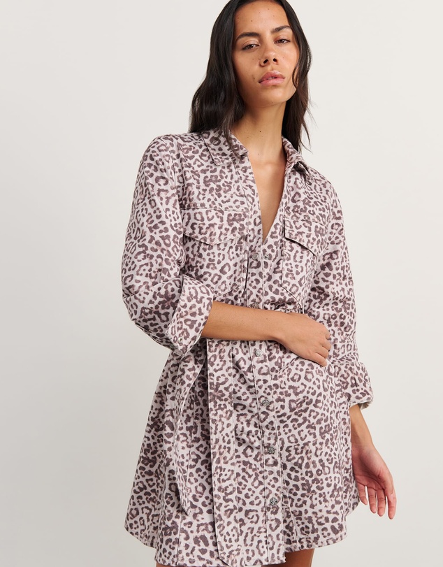 Jag - Leopard Denim Dress