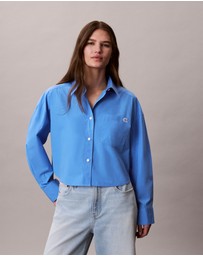 Calvin Klein Jeans - Cropped Cotton Poplin Shirt