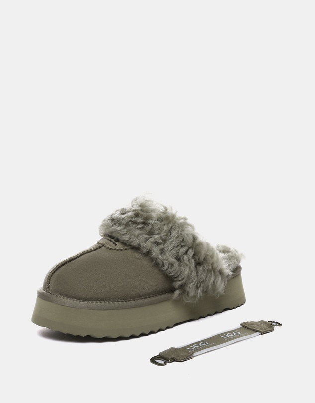 EVERAU - Australian Shepherd Ugg Waffle Curly Platform Cow Suede Upper House Shoes