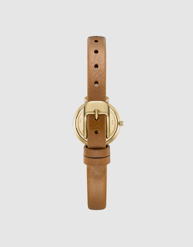 Breda - Beverly Gold and Brown Leather Band Watch, 25MM
