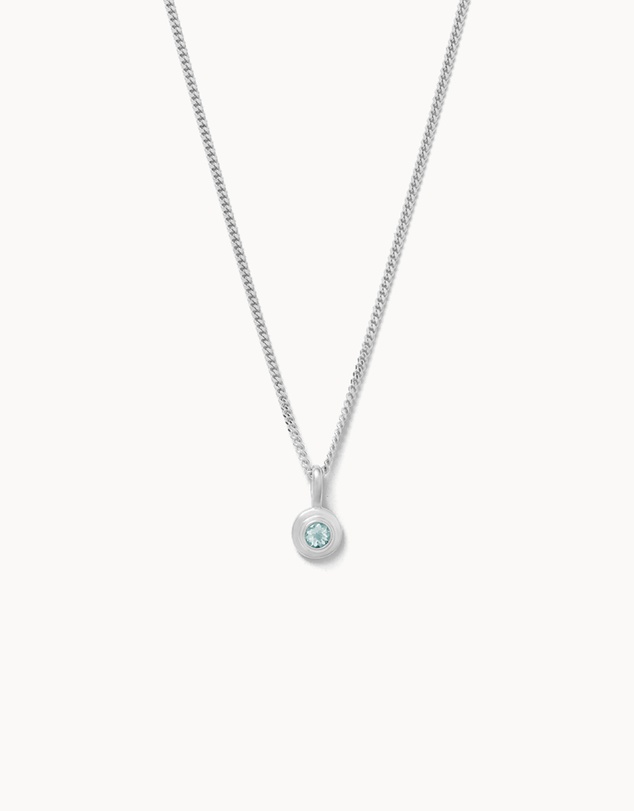 Kirstin Ash - Birthstone Necklace March Aquamarine
