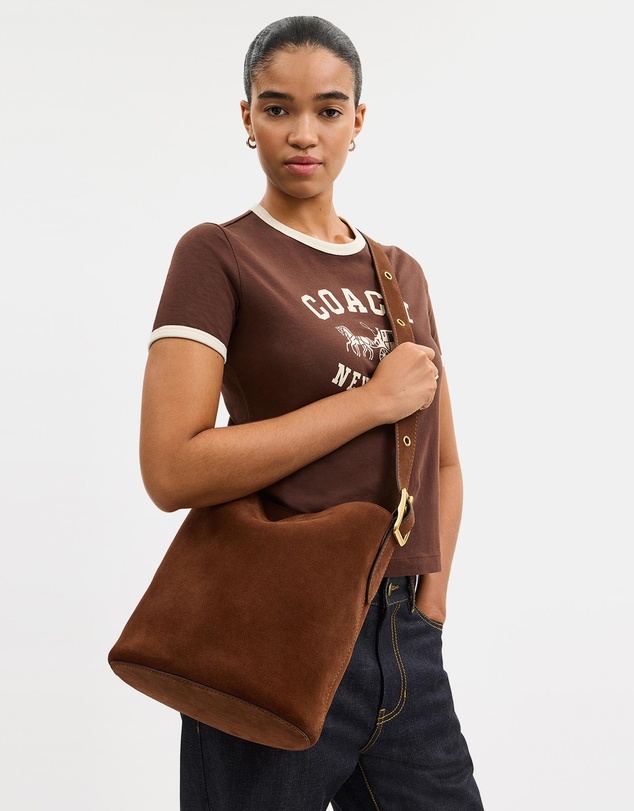Coach - Suede Bowery Bucket Bag
