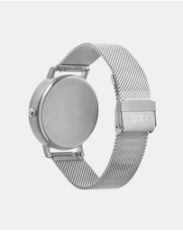Jag - Ryan Mens Black Dial 43mm Silver/Black Watch Set