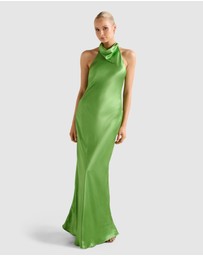 Forever New - Clementine High Neck Satin Maxi Dress
