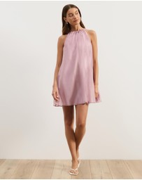 Atmos&Here - Paloma Voile Cut Away Tie Mini Dress