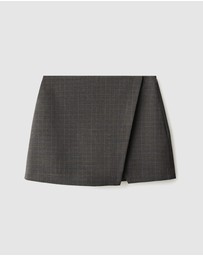 M.N.G - Check Wrap Skirt