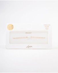 Lovisa - Gold Plated Sterling SIlver Freshwater Pearl Chain Bracelet