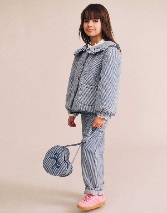 Huxbaby - Vintage Bow Paperbag Denim Pants - Babies-Teens