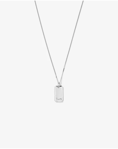 Michael Hill - Dog Tag with Diamonds in Sterling Silver