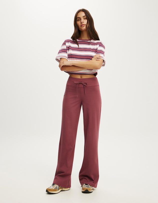 Cotton On Body Active - Ultra Soft Tie Front Wide Leg Pant
