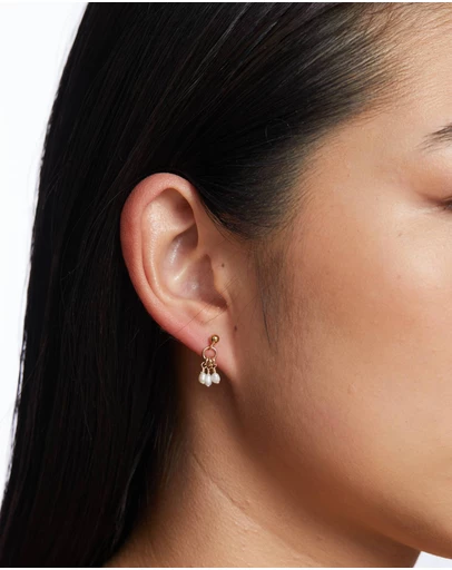 Alana Maria - Mila Freshwater Pearl Earrings - Gold