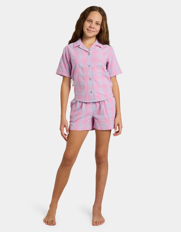 Roxy - Girls 8 to 16 Phoebe Check Woven Shorts