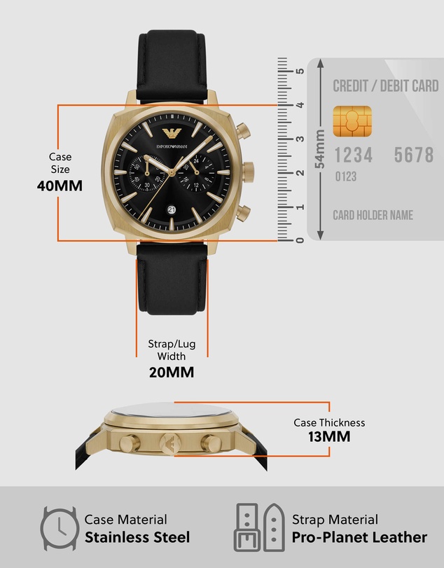 Emporio Armani - Black Chronograph Watch