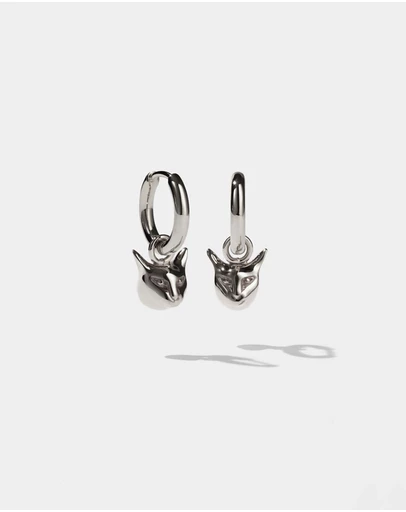 Meadowlark - Cat Charm Earrings