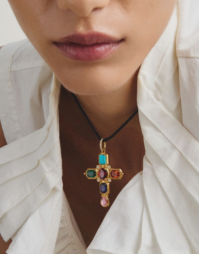 THOMAS SABO - THOMAS SABO Pendant cross with stones
