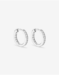 Michael Hill - 15mm Cubic Zirconia Huggie Hoop Earrings in Sterling Silver