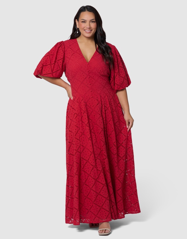 Something 4 Olivia - Sophia Broderie Maxi Dress