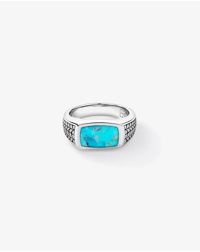 Michael Hill - Turquoise Signet Ring in Sterling Silver
