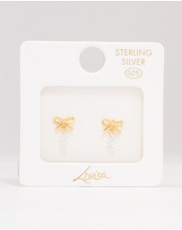 Lovisa - Gold Plated Sterling Silver Bow & Pear Earrings