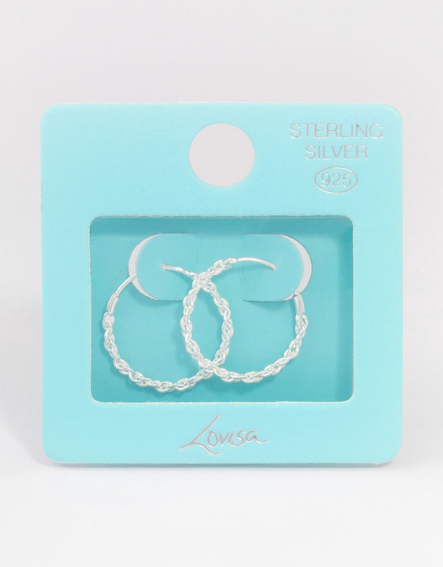 Lovisa - Sterling Silver Chain Hoop Earrings
