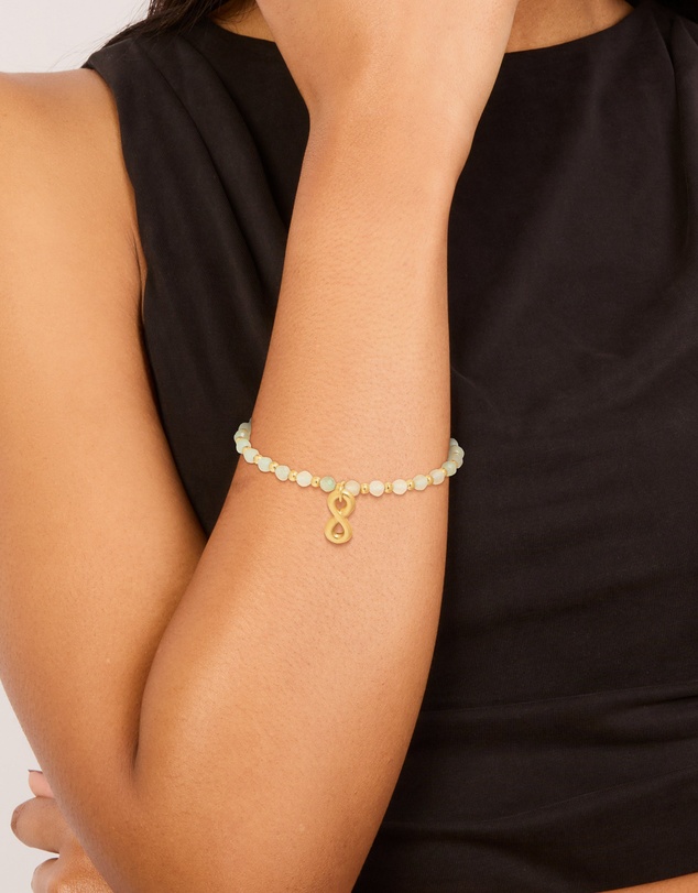 Lovisa - Waterproof Gold Plated Stainless Steel Semi Precious Infinity Stretch Bracelet
