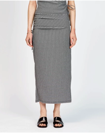 bul - Bruns Skirt Black White Check