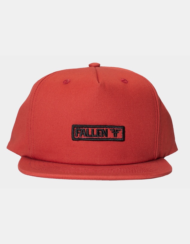 Fallen Footwear - Fallen Footwear Bar Logo Hat Flat Visor 3D EVA Embroidery - Red