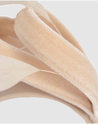 Max Alexander - Large Nude Velvet Bow Racing Fascinator