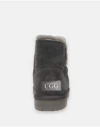 AusWooli Ugg Boots - Cabarita Short Sheepskin Wool Button Boots