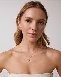 Zahar - Engravable Double Circle Pendant Necklace