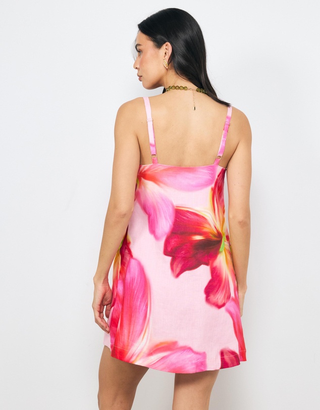 AERE - Valli Linen Shift Mini Dress