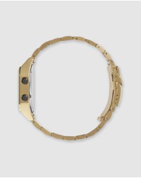 Maxum - Raglan Tide Watch - Gold Case, Black Dial & Gold Stainless Steel Strap